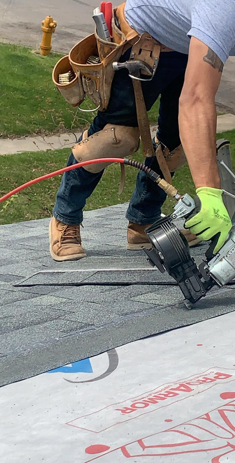 A picture of a freshly done roof